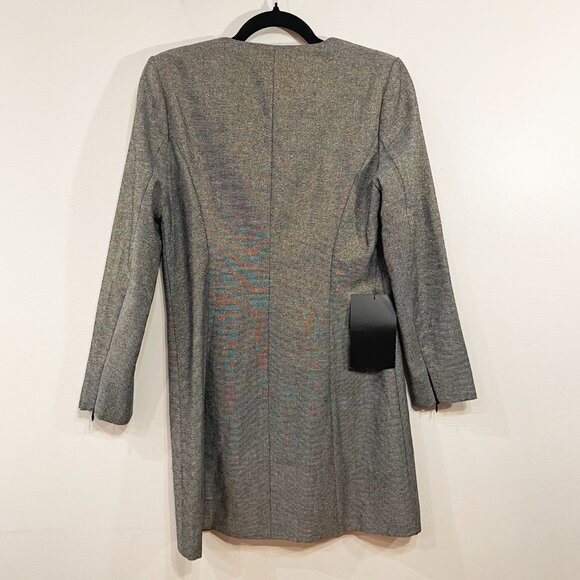 Last Chance! New Tnuck Keira Coventry Metallic Mini Blazer Dress Gray XS $168 - Picture 5 of 10